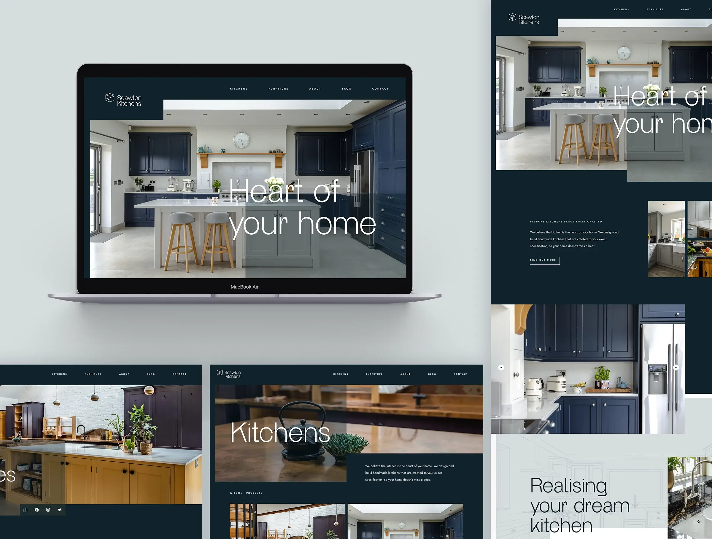 Scawton Kitchens Website Layouts - Ten Fathoms Design