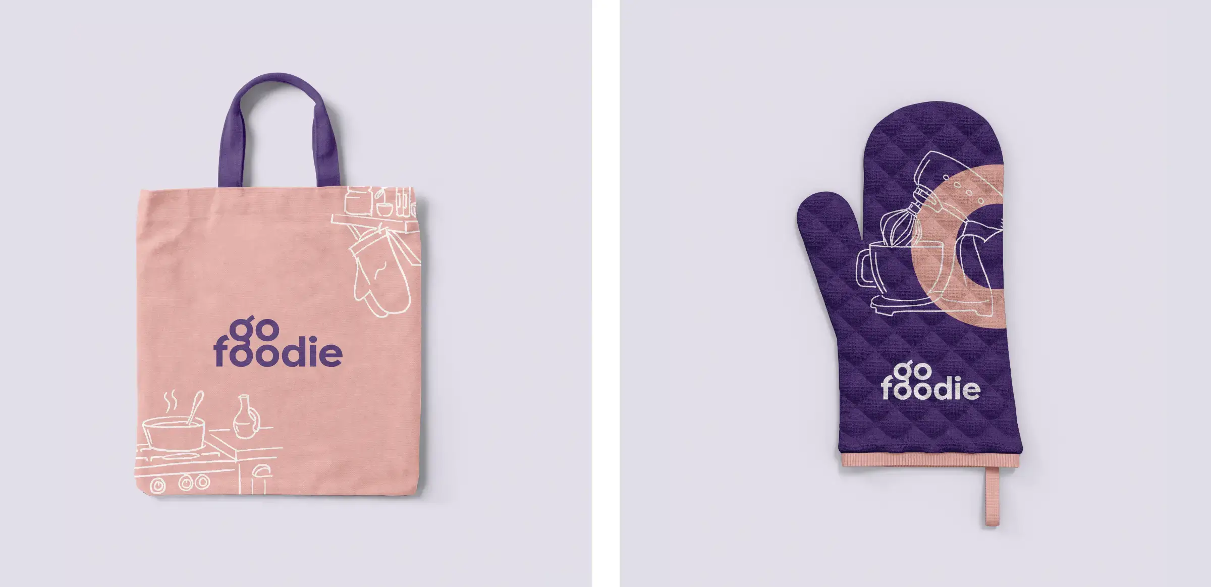 GoFoodie brand identity visuals - Apron - Apparel - by Ten Fathoms
