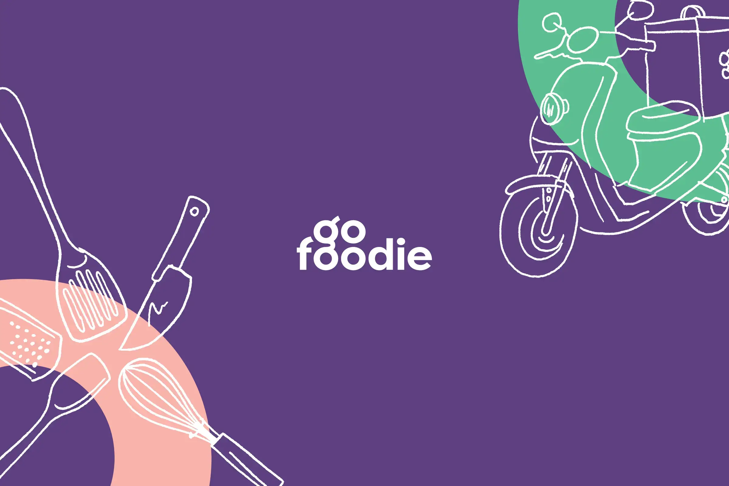 GoFoodie brand identity - Logo Design - visuals by Ten Fathoms