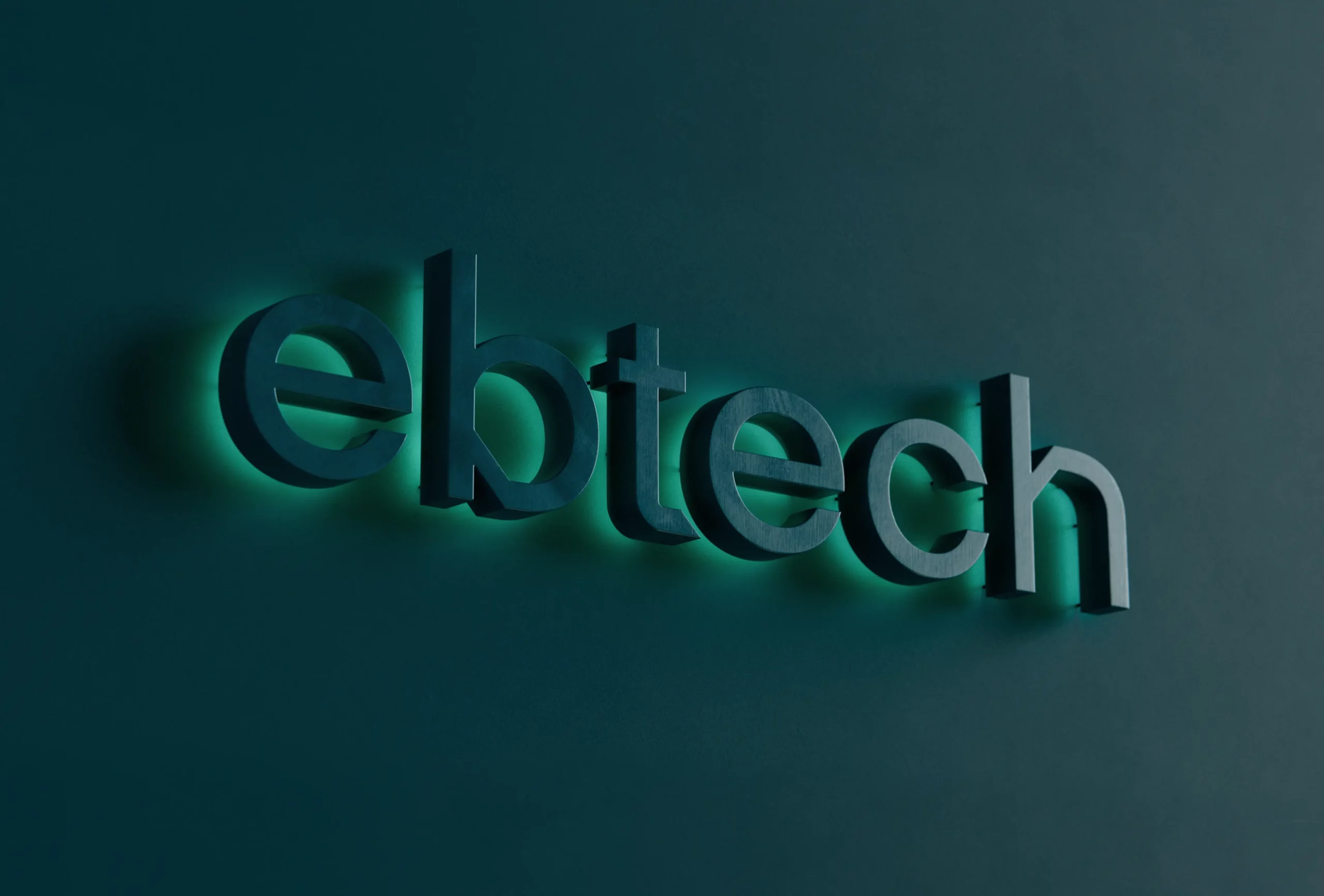 Ebtech Brand Identity Backlit Signage - Ten Fathoms